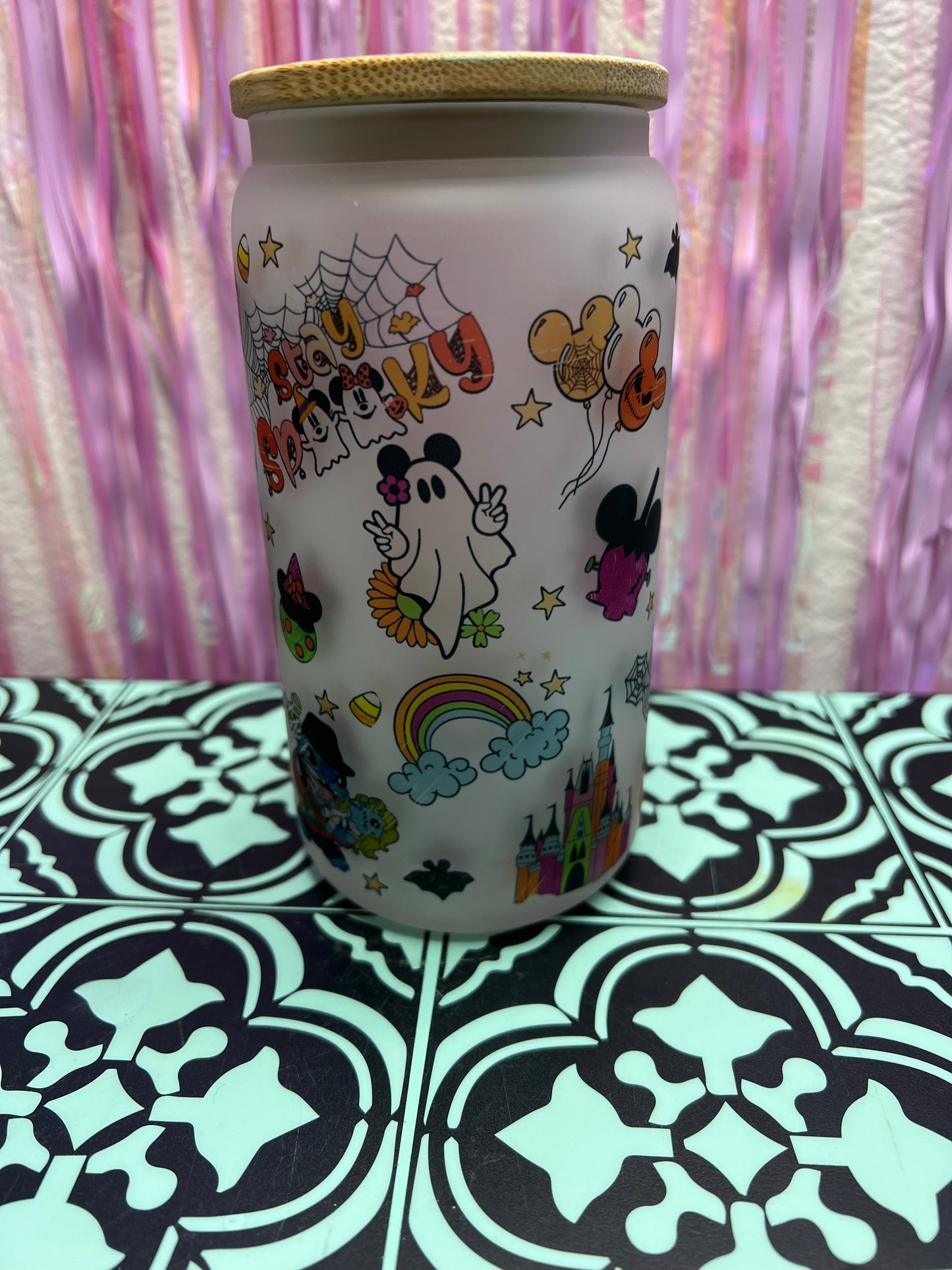 Disney glass can