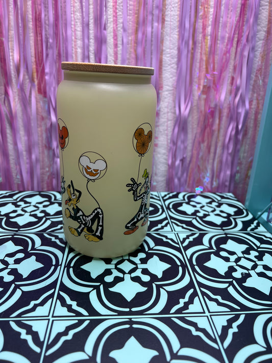 Mickey Mouse color changing glass can