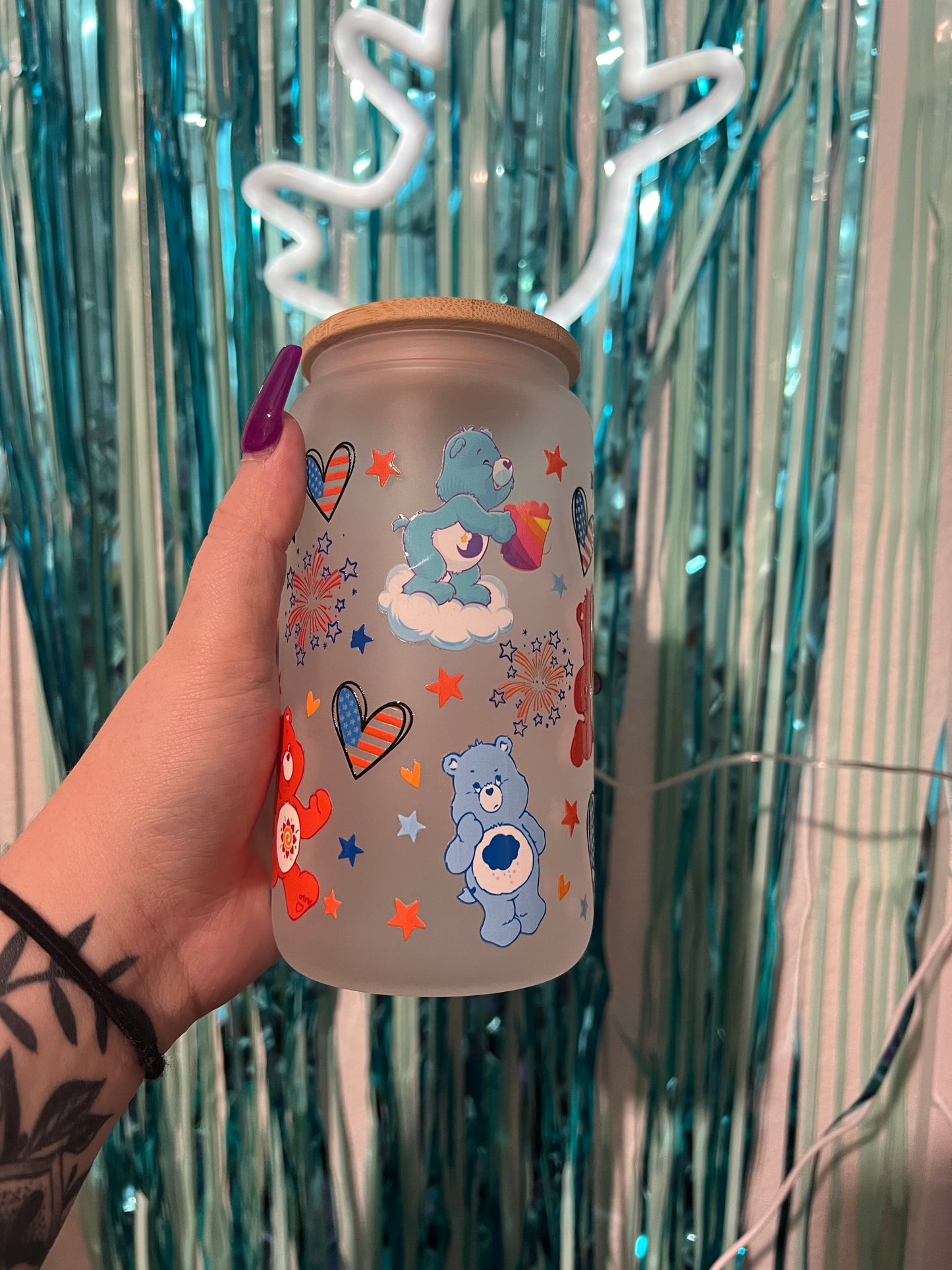 Care bear glass can