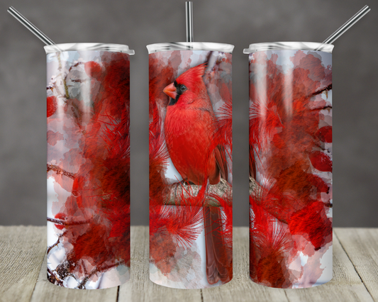 red bird 20oz tumbler