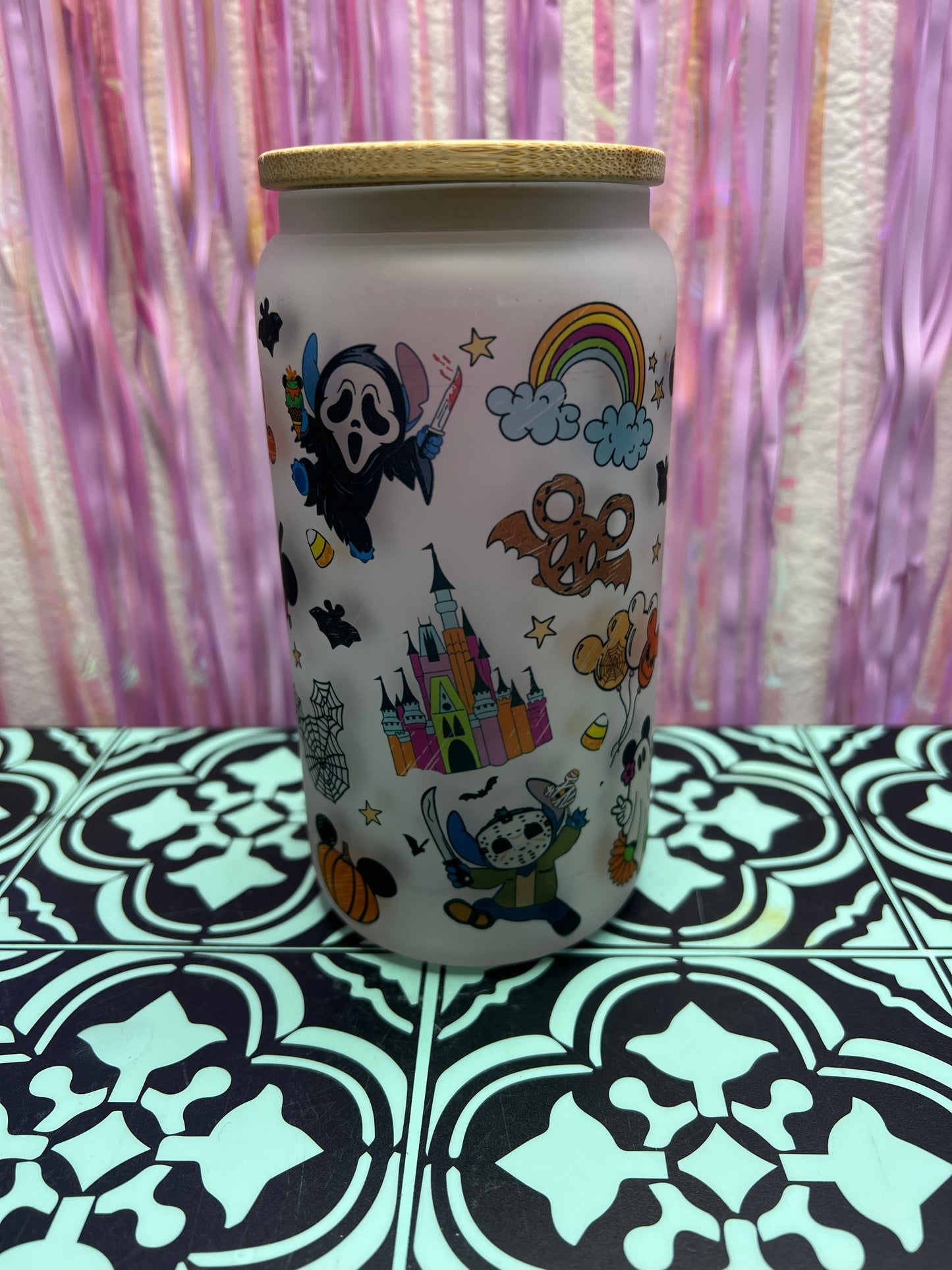 Disney glass can