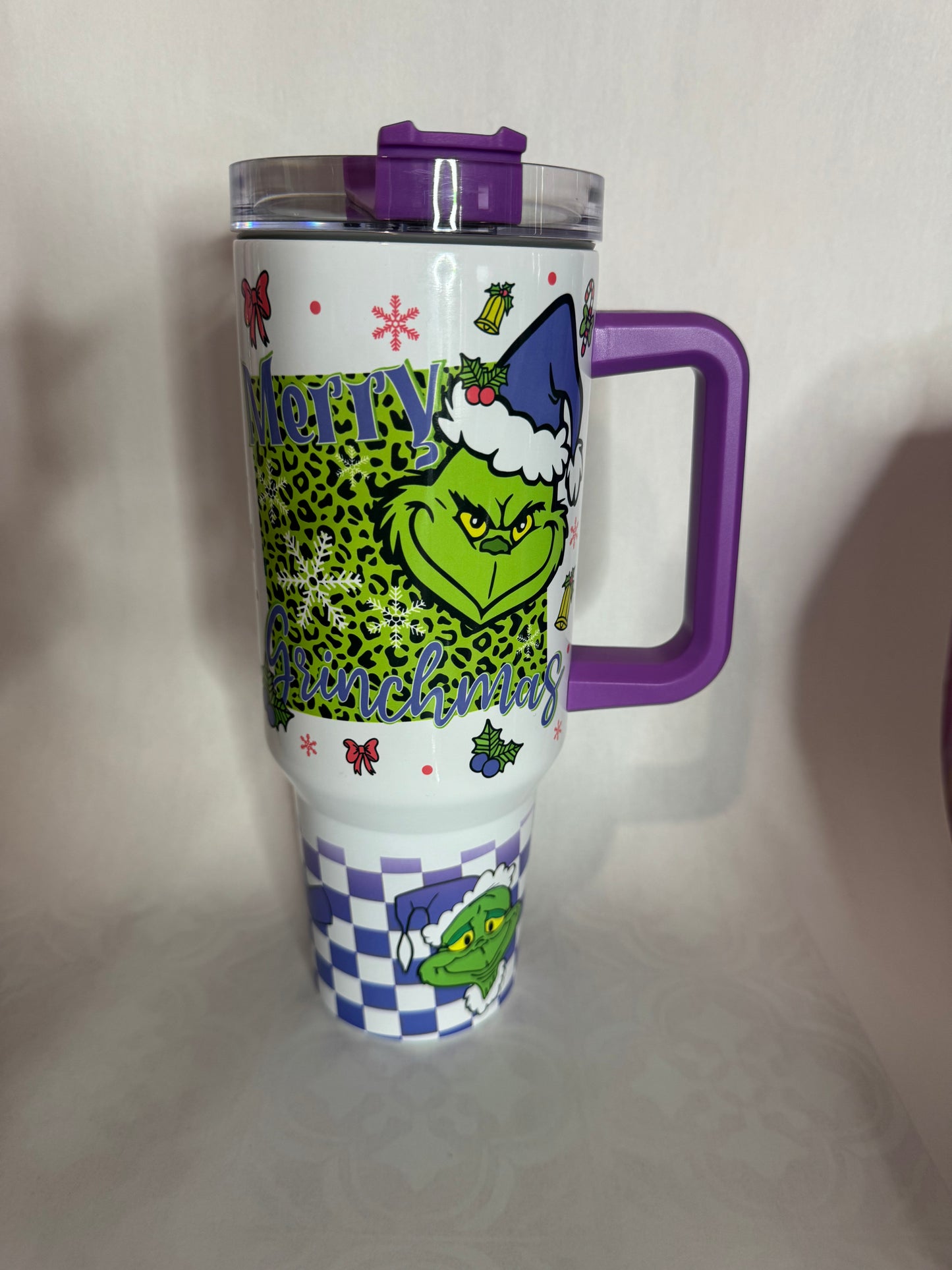 Purple green man 40oz tumbler