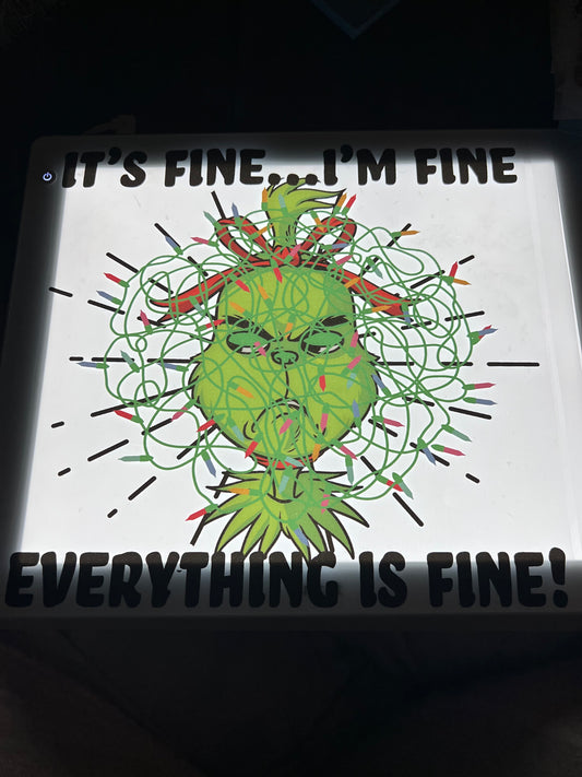 I'm fine its fine everything's fine grinch shirt transfers