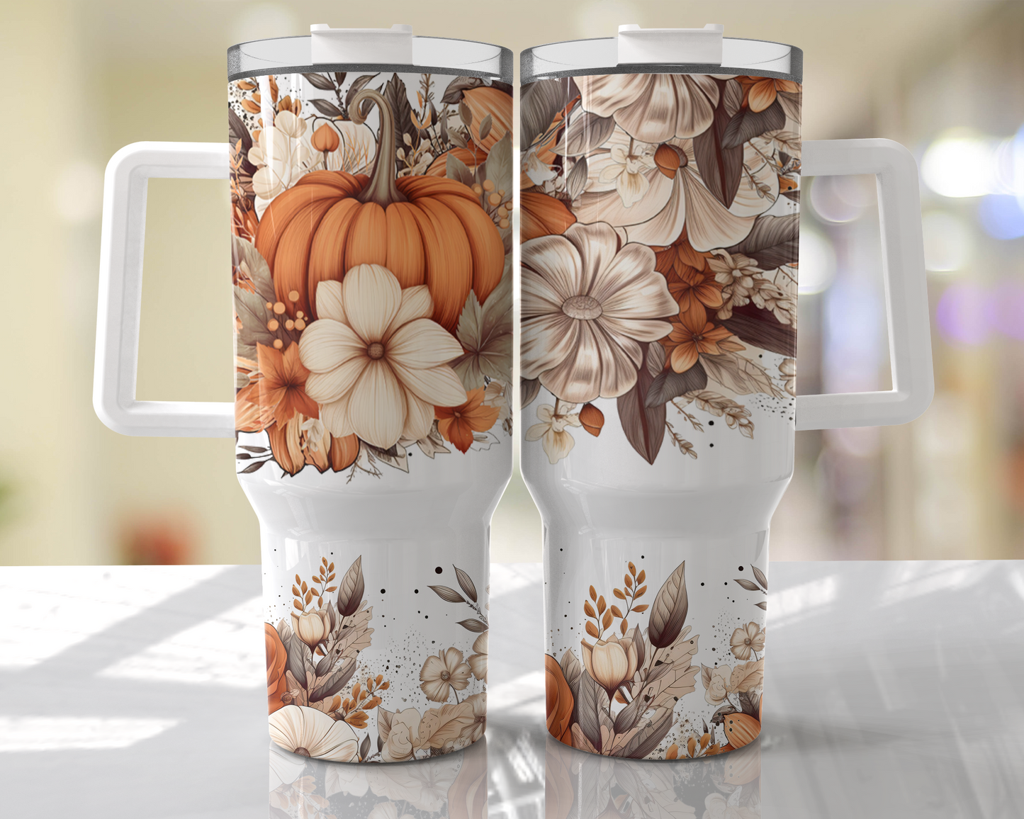 fall pumkin 40oz tumbler