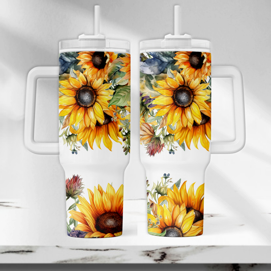 sunflower 40oz tumbler