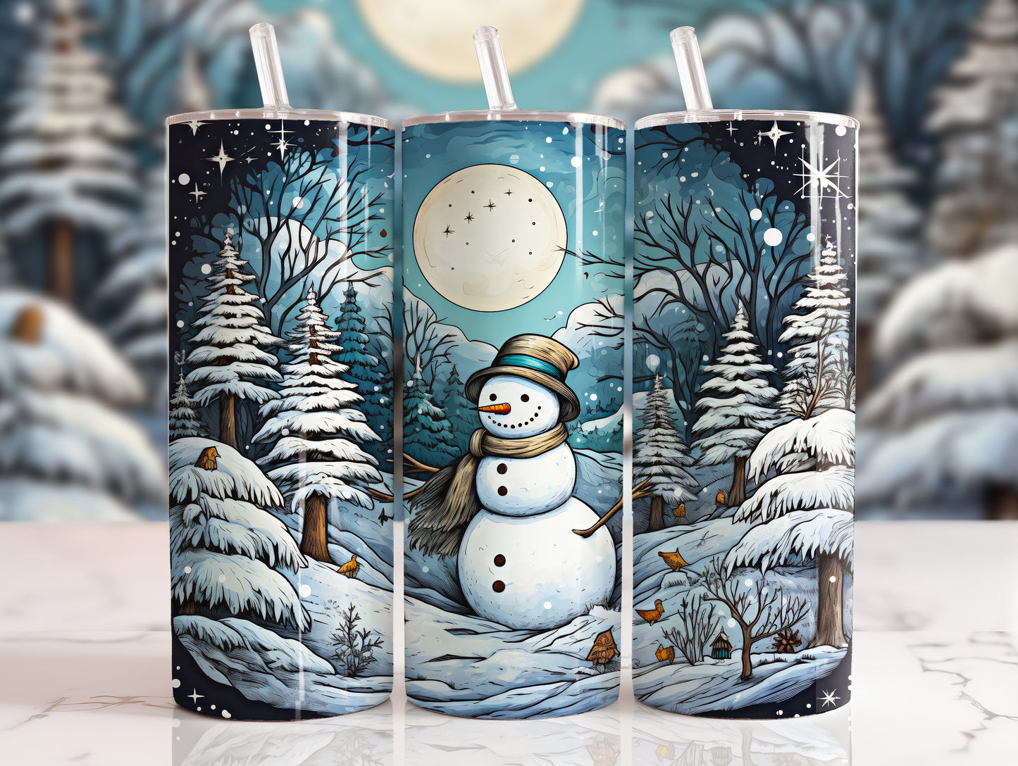 winter wonder land 20oz tumbler