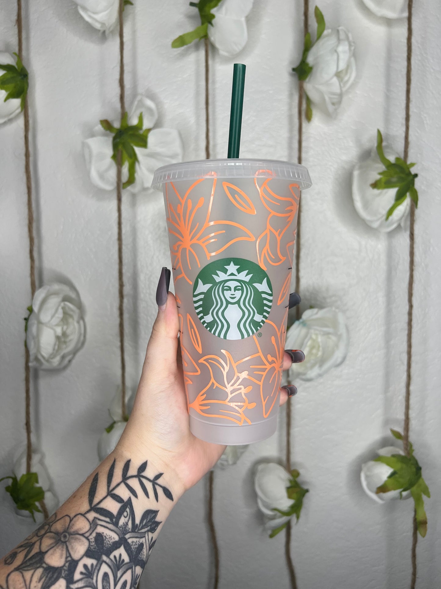 Flower Starbucks Cup