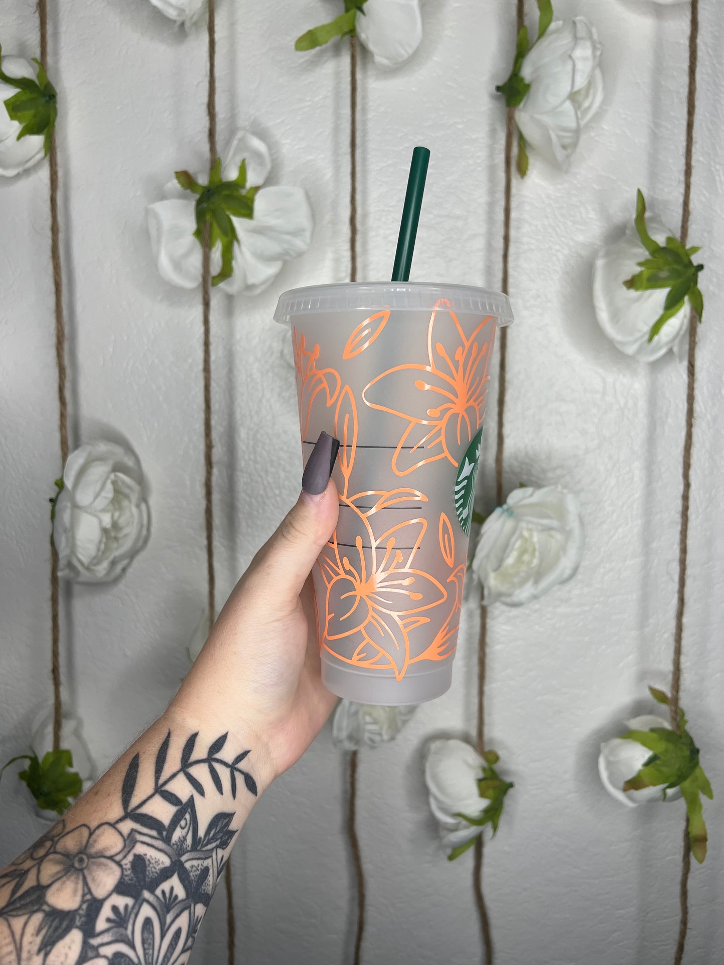 Flower Starbucks Cup