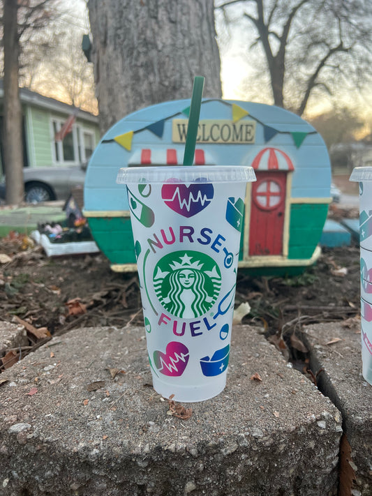 Nurse Fuel Starbucks cold cup