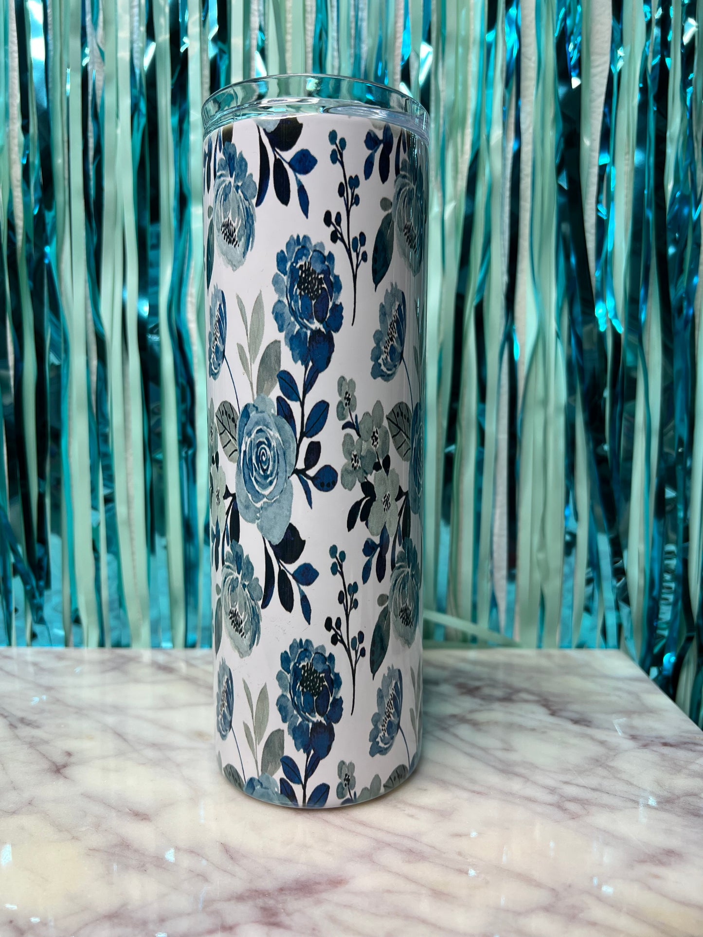 Blue Flower Tumbler